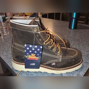 Thorogood Men's Dark Brown Leather Work Boots